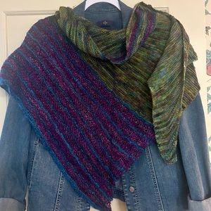 Hand knit shawl